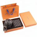 Louis Vuitton Men's Damier Graphite LV Initiales Belt & Wallet Gift Set